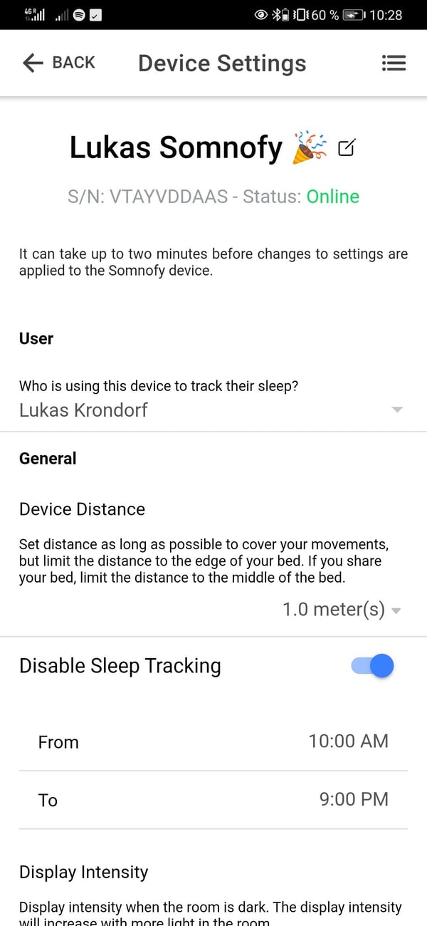 sleep tracking device